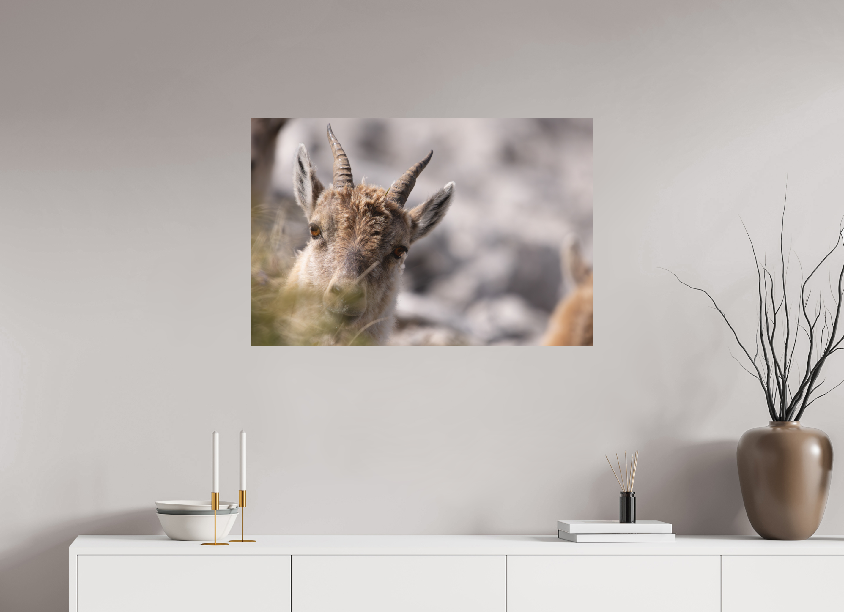 90 x 60 cm, Tirage anti reflets protégé - Sans bordures À travers l’herbe