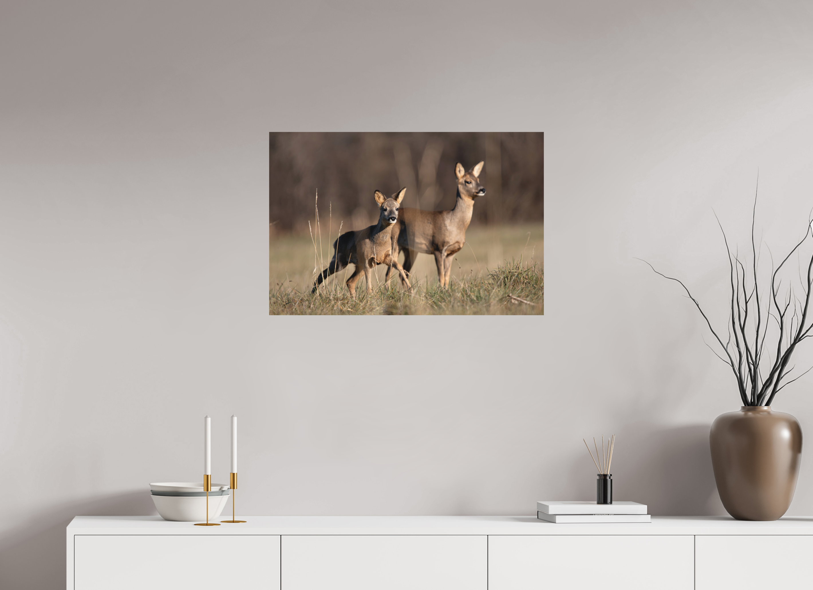 75 x 50 cm, Tirage anti reflets protégé - Sans bordures Bébé curieux