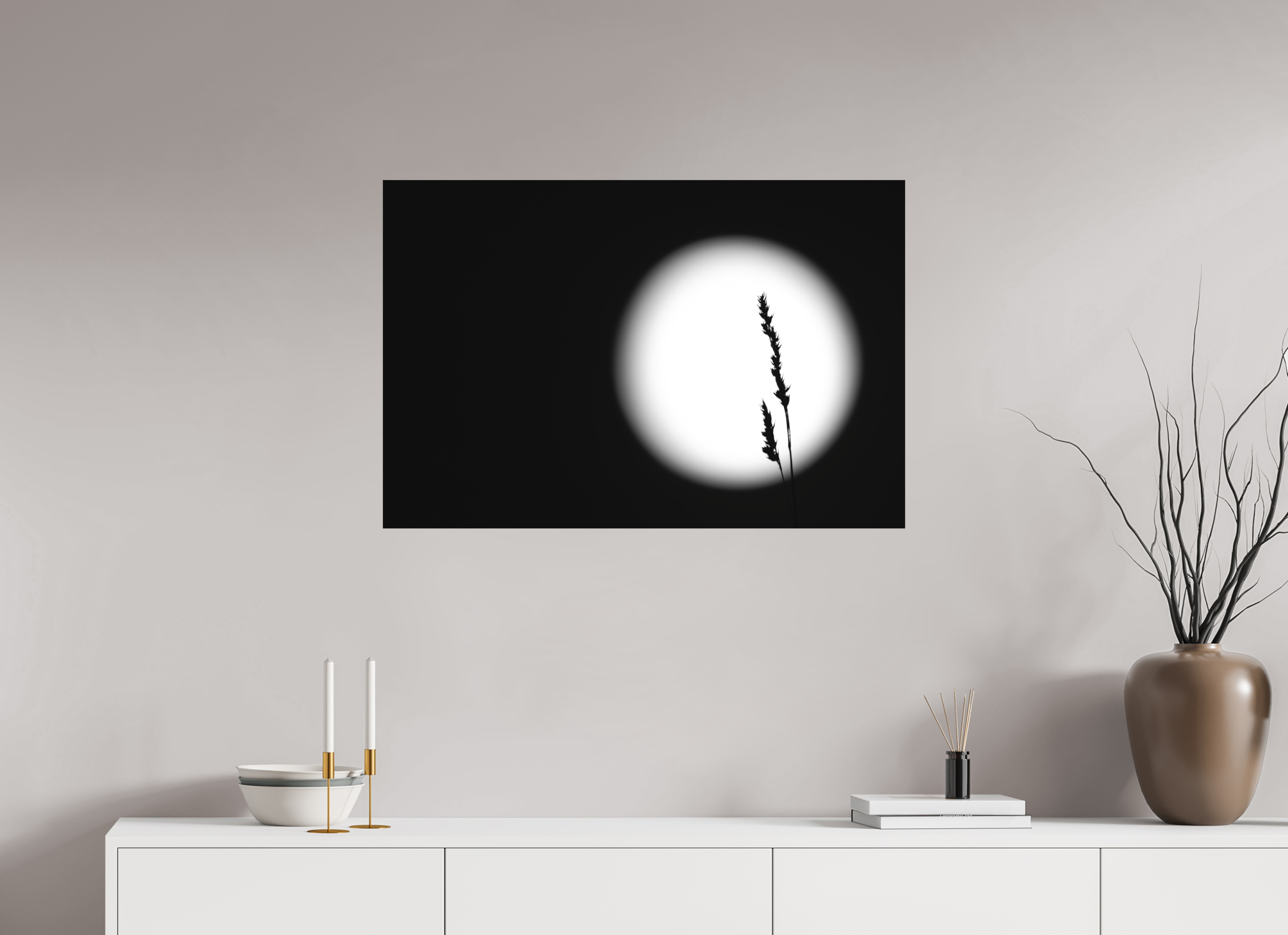 90 x 60 cm, Tirage anti reflets protégé - Sans bordures Lune incertaine