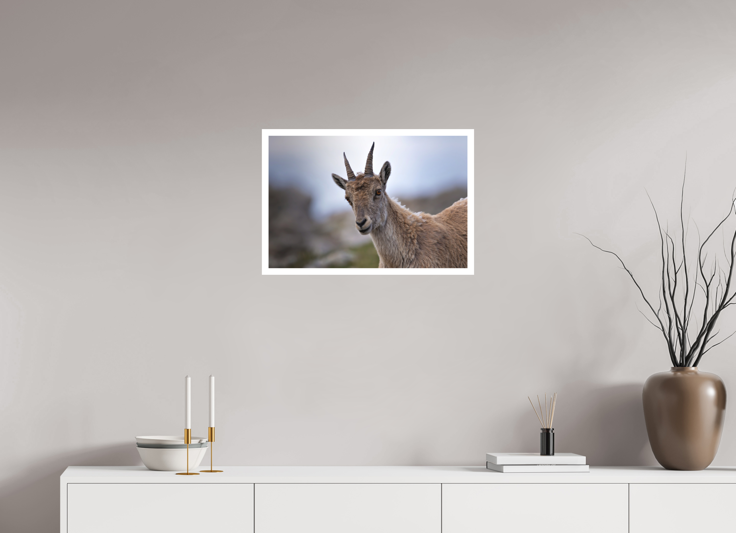 60 x 40 cm, Tirage anti reflets protégé - Bordures 2cm Regard des cimes