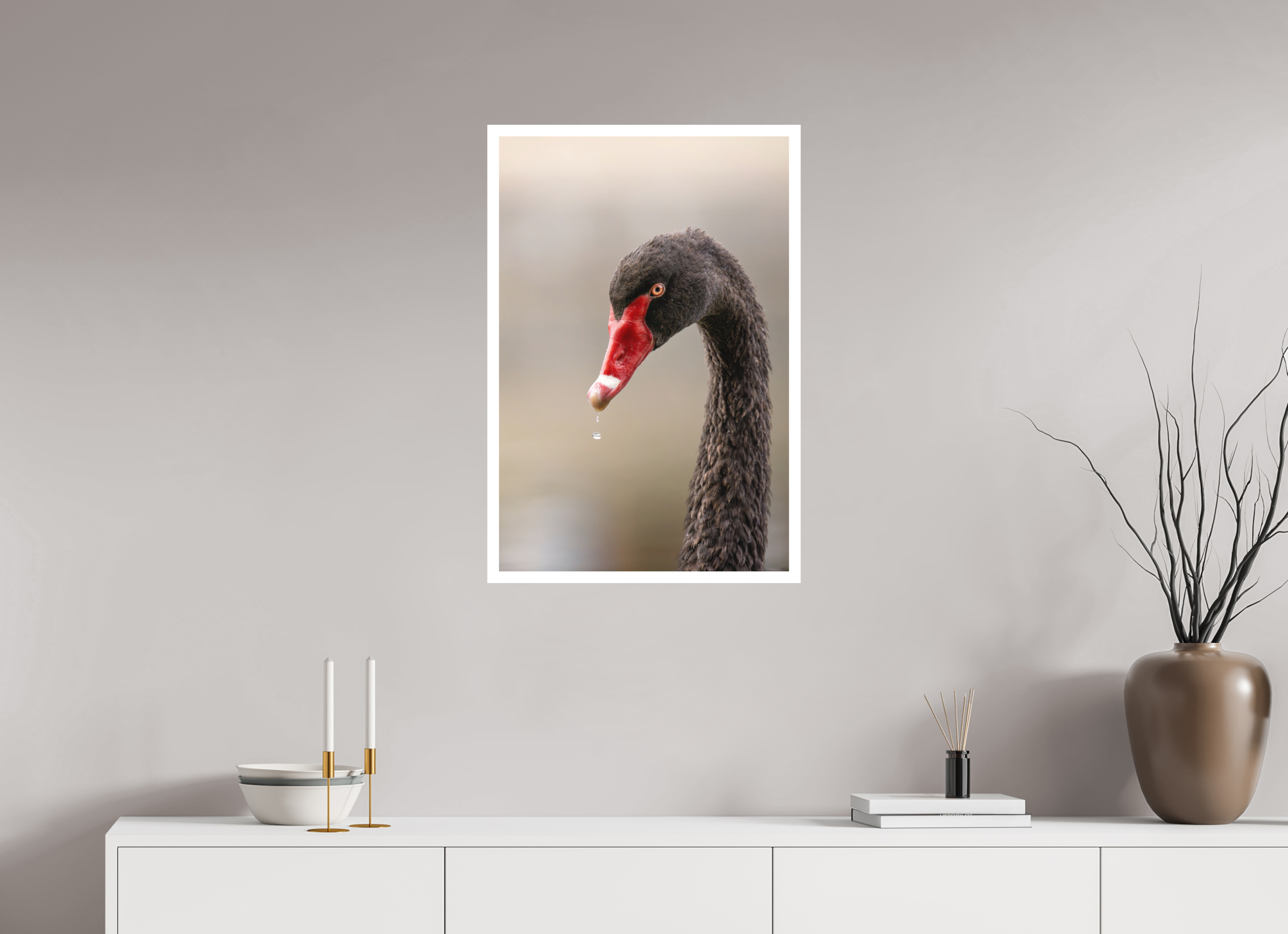 50 x 75 cm, Tirage anti reflets protégé - Bordures 2cm Goutte de vie