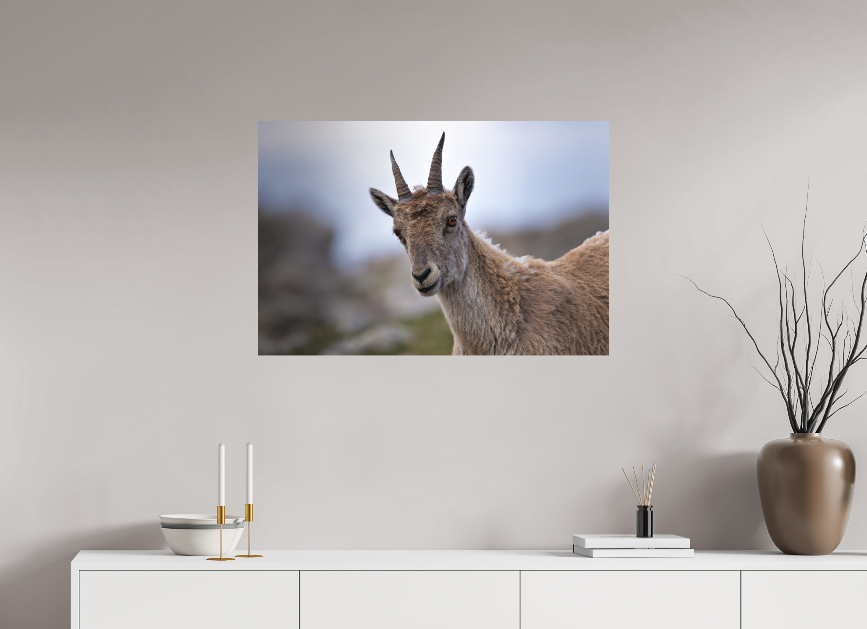 90 x 60 cm, Tirage anti reflets protégé - Sans bordures Regard des cimes