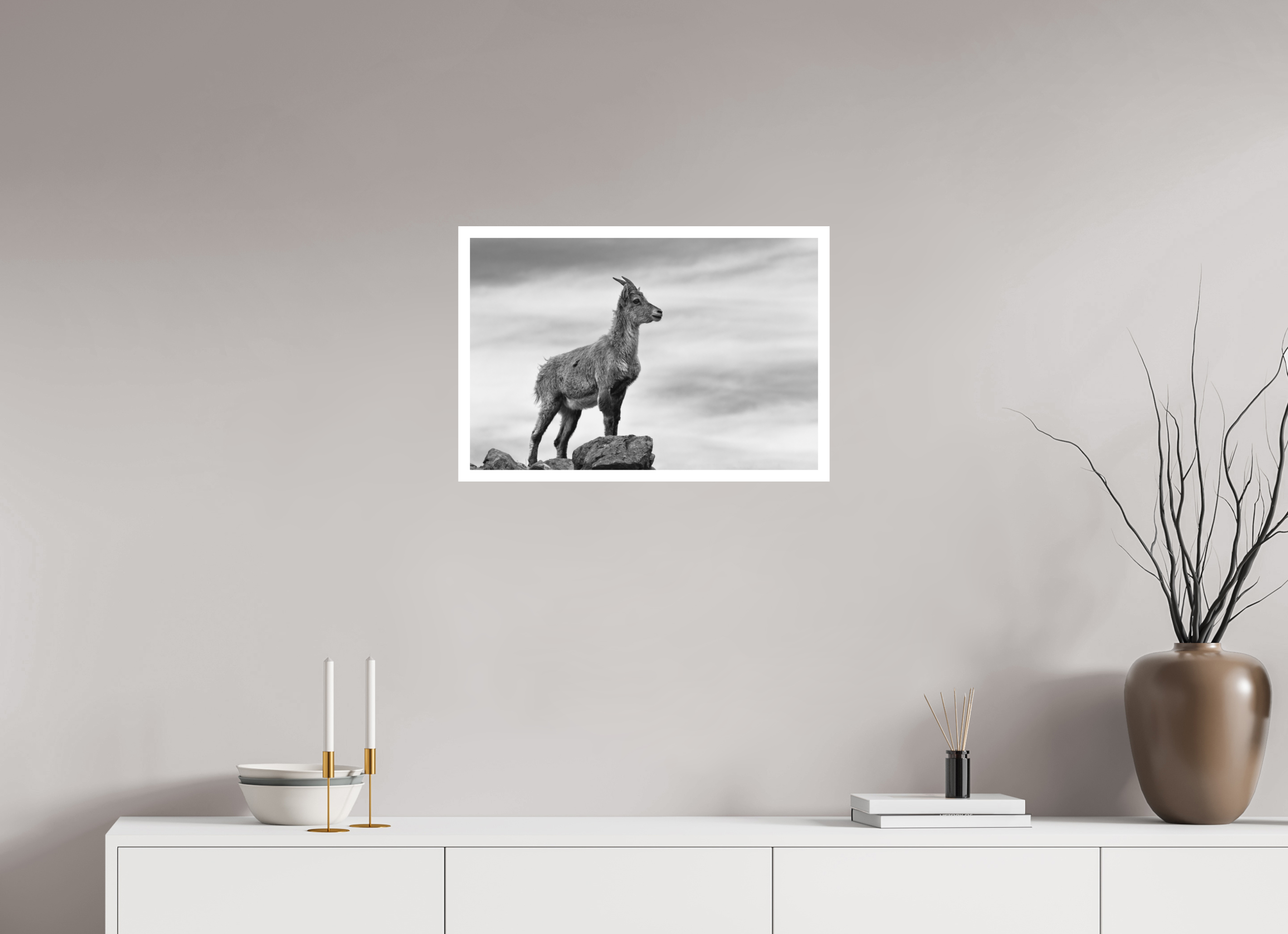 60 x 40 cm, Tirage anti reflets protégé - Bordures 2cm Fierté des sommets