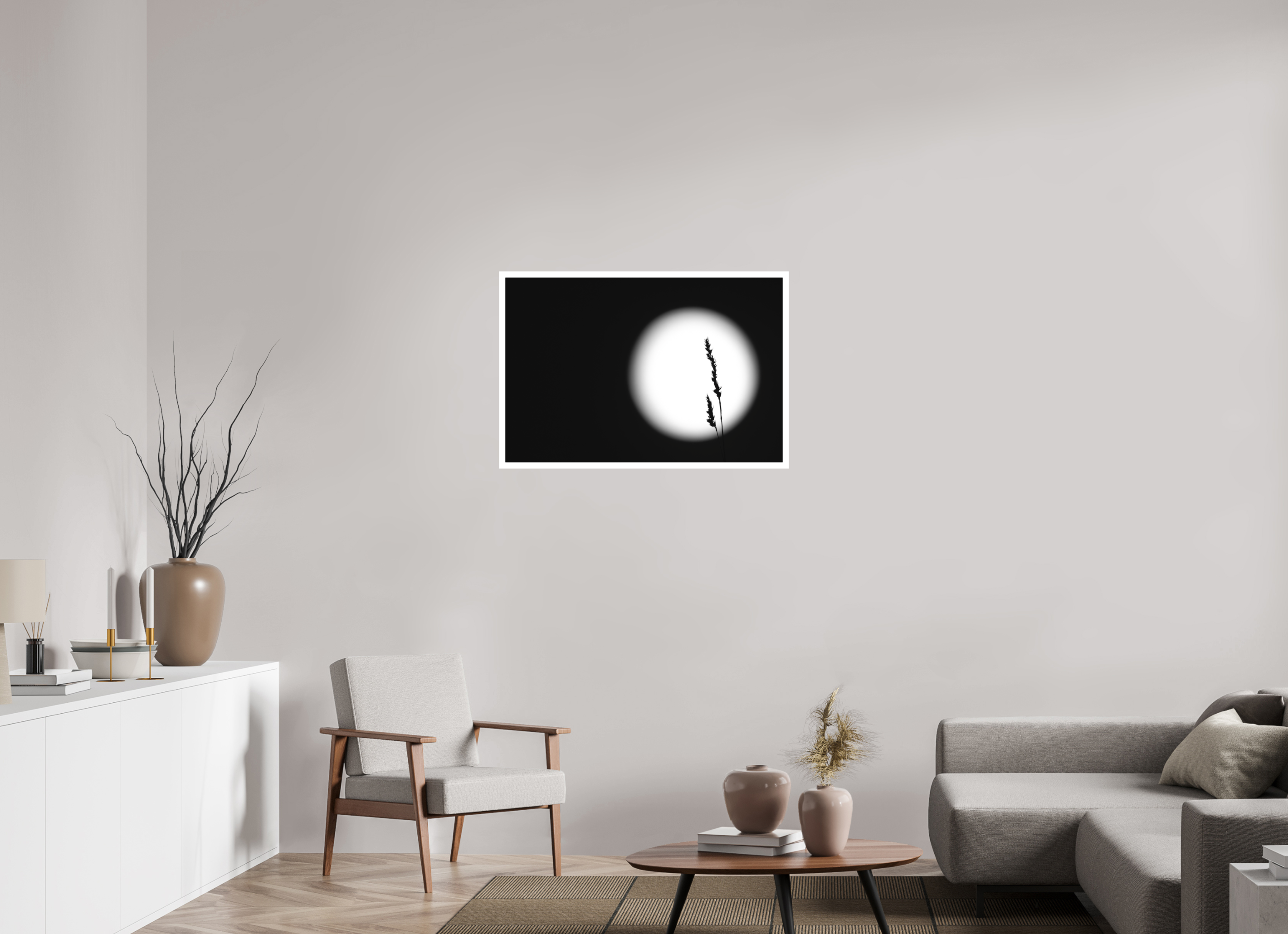 90 x 60 cm, Tirage anti reflets protégé - Bordures 2cm Lune incertaine