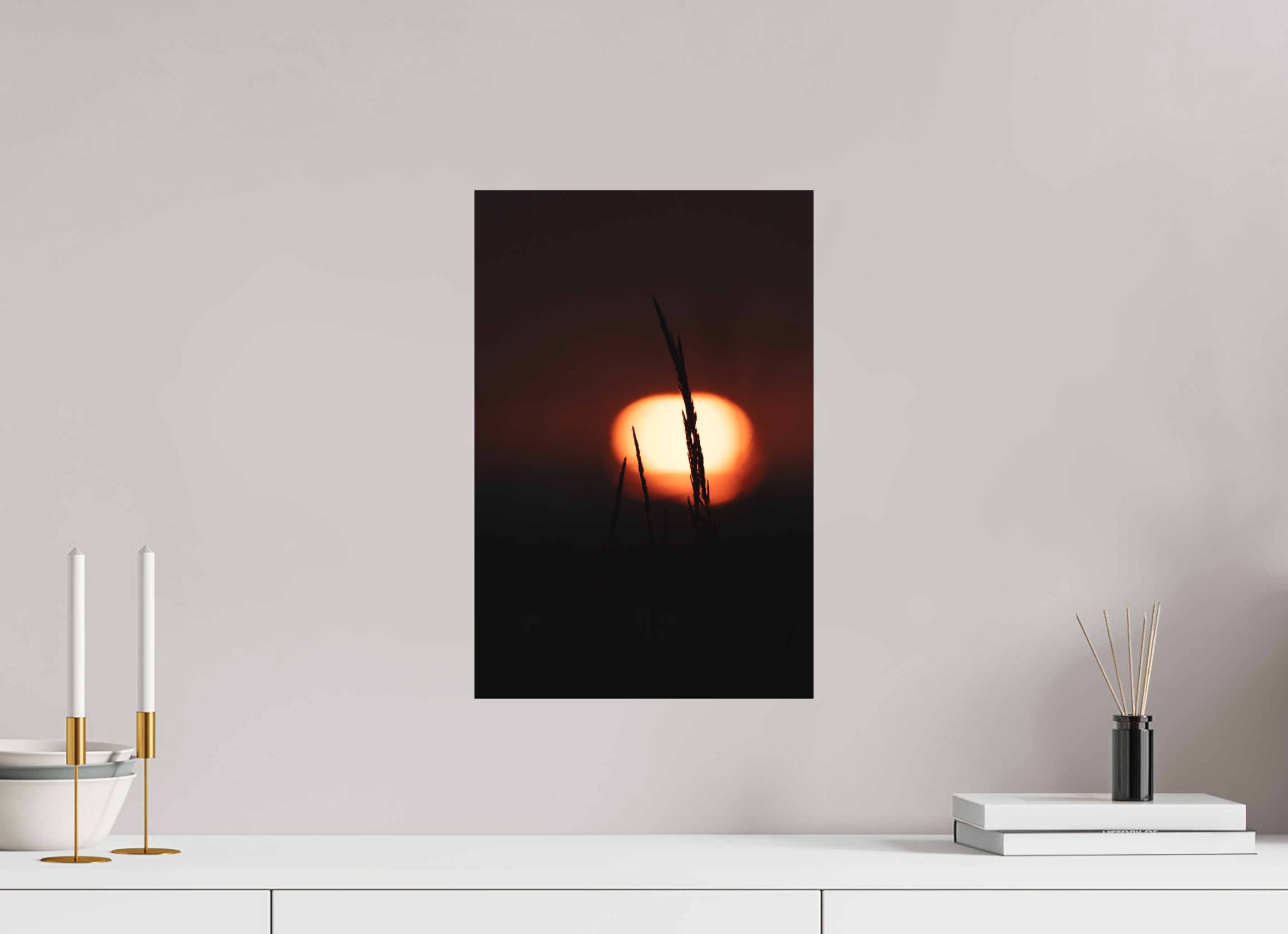 30 x 45 cm, Tirage anti reflets protégé - Sans bordures Flamme du soir