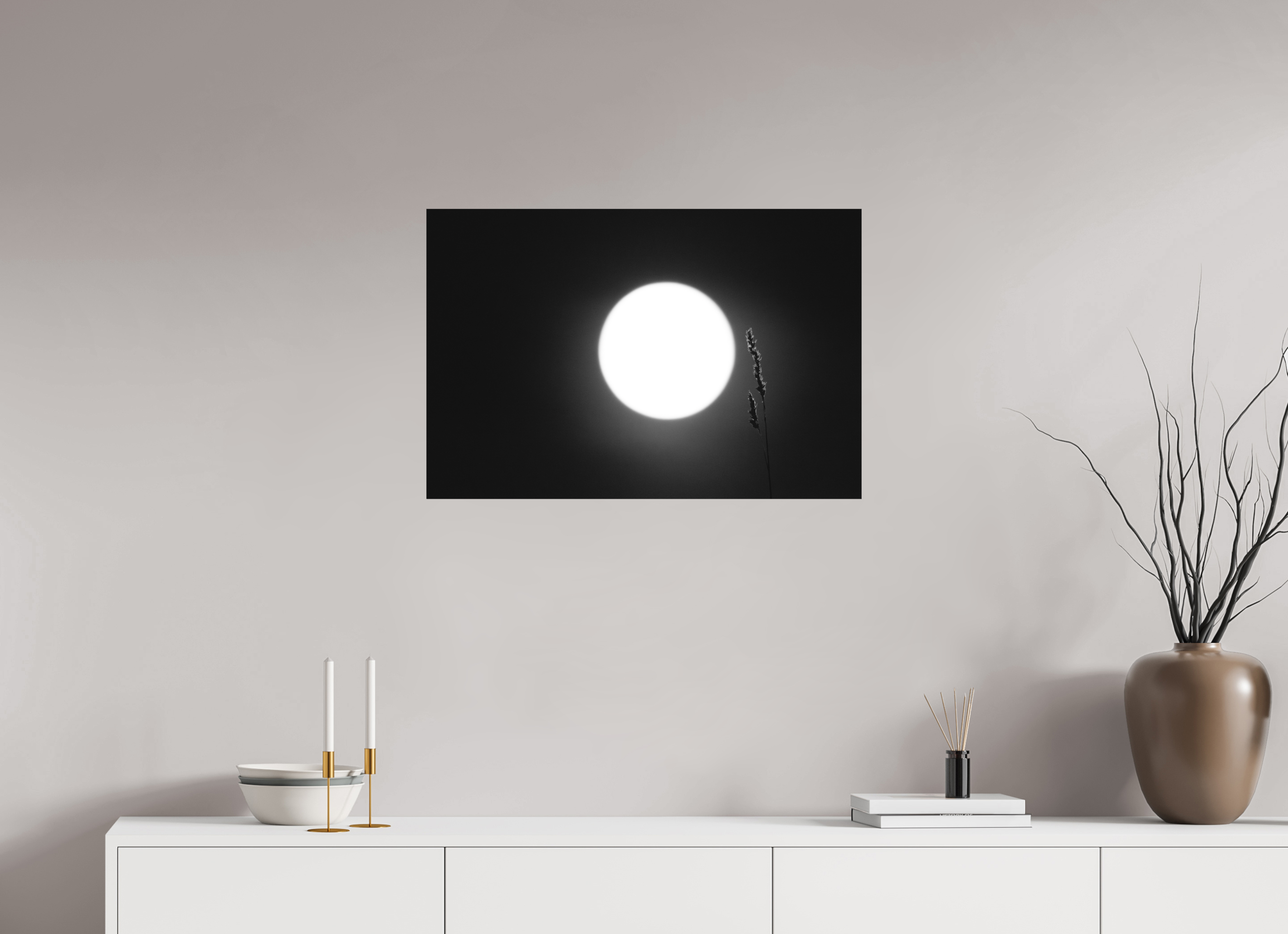 75 x 50 cm, Tirage anti reflets protégé - Sans bordures Lueur nocturne