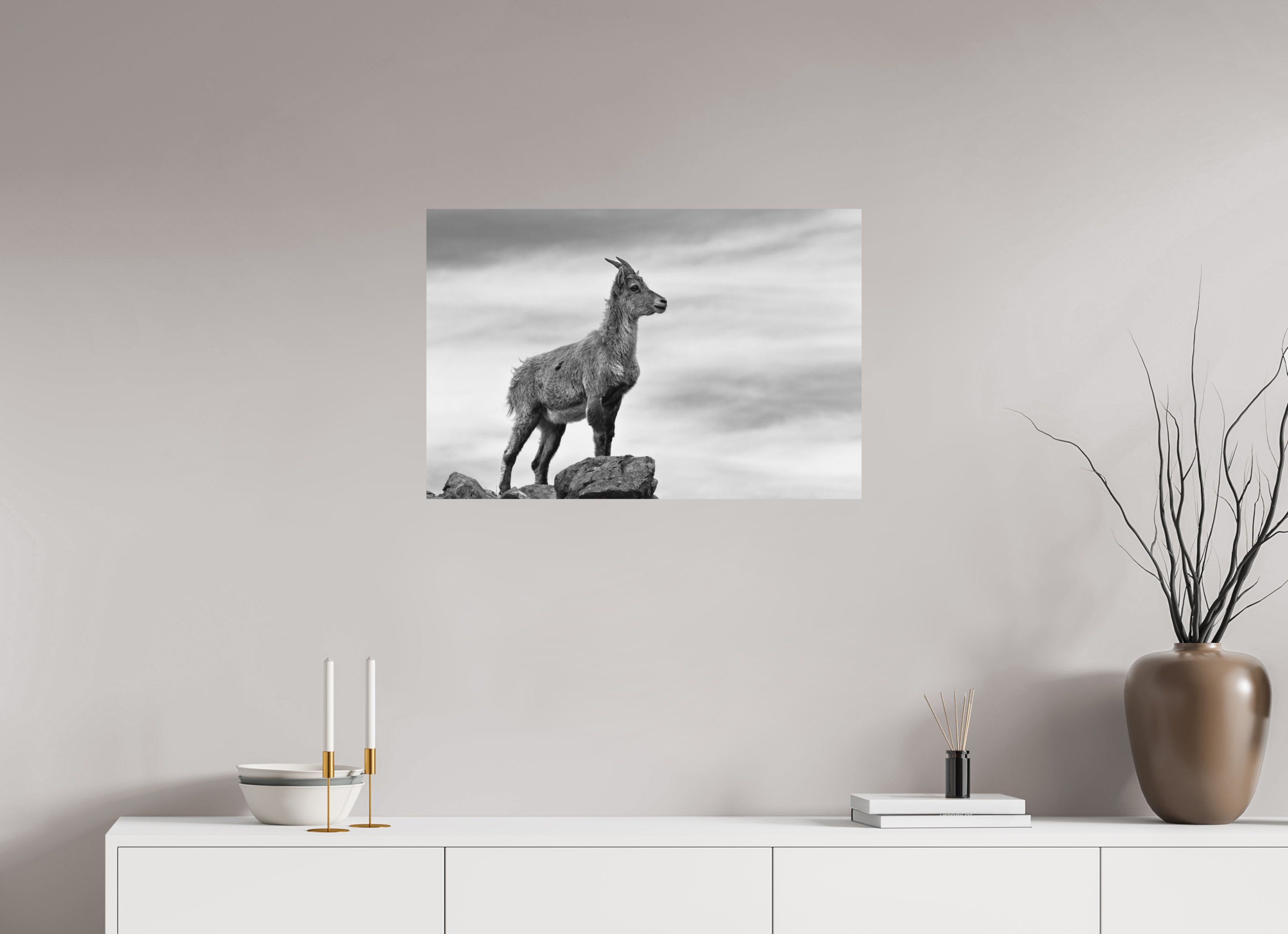 75 x 50 cm, Tirage anti reflets protégé - Sans bordures Fierté des sommets