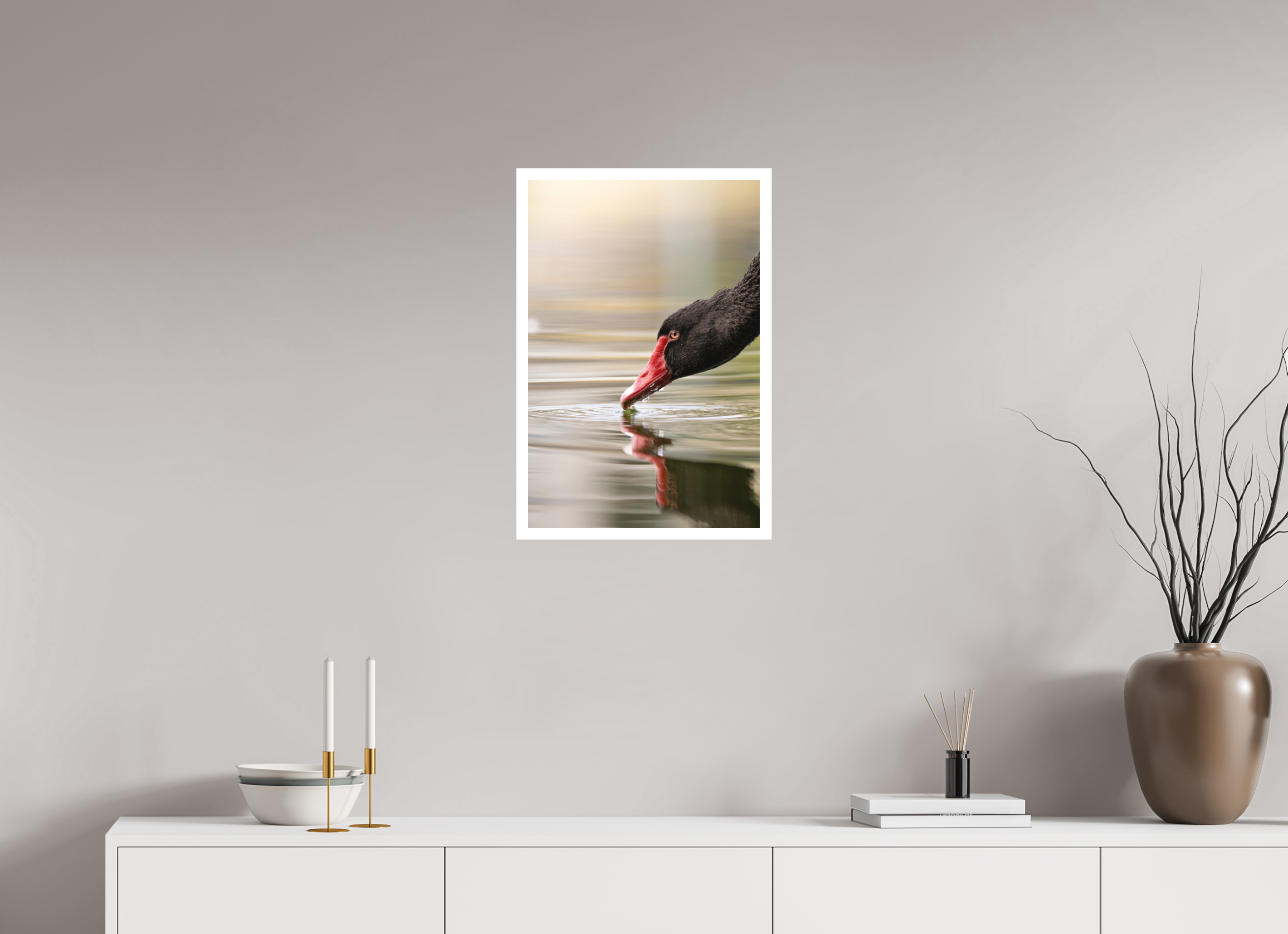 40 x 60 cm, Tirage anti reflets protégé - Bordures 2cm La courbe de l’eau