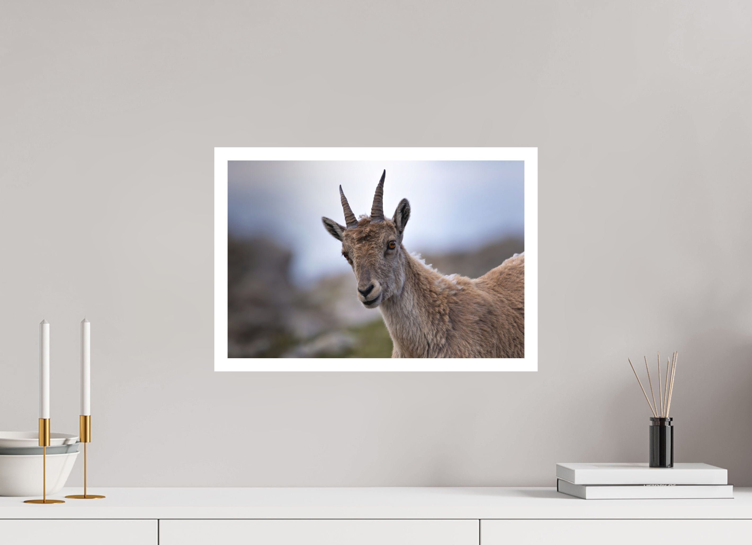 45 x 30 cm, Tirage anti reflets protégé - Bordures 2cm Regard des cimes