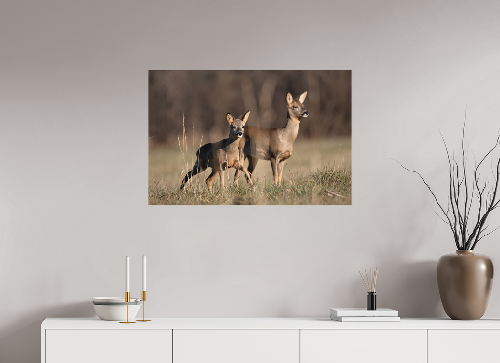 90 x 60 cm, Tirage anti reflets protégé - Sans bordures Bébé curieux