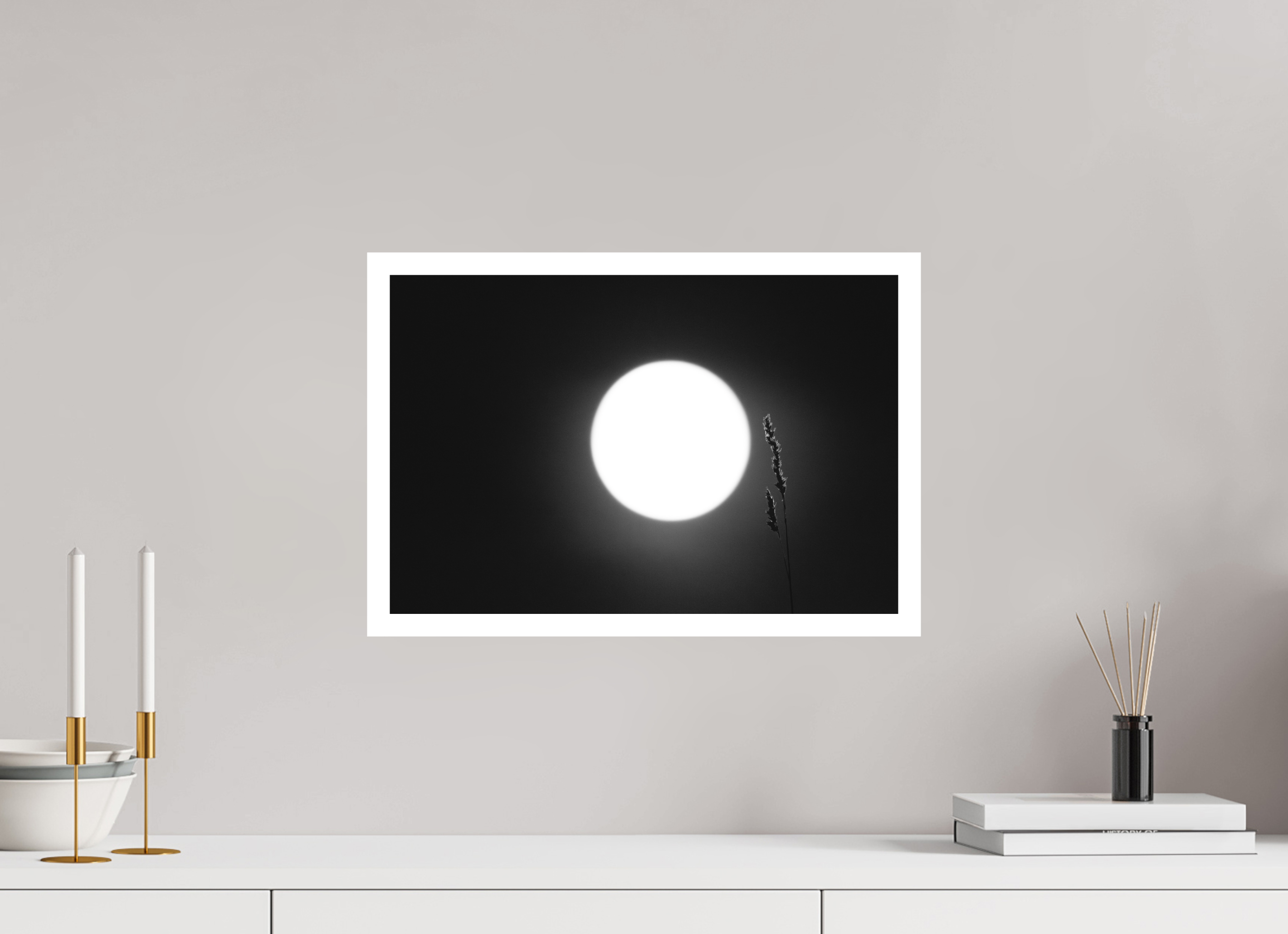 45 x 30 cm, Tirage anti reflets protégé - Bordures 2cm Lueur nocturne