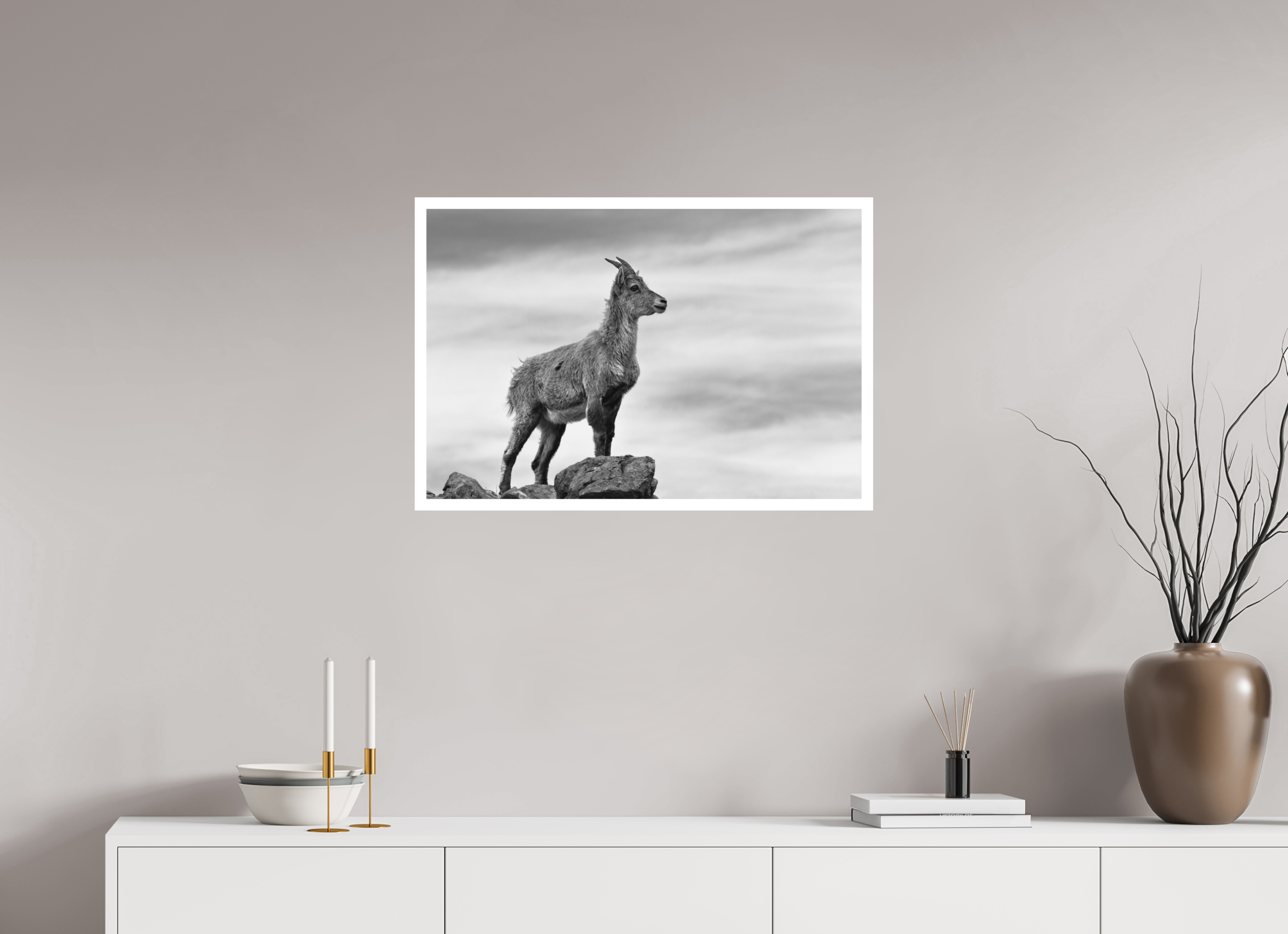 75 x 50 cm, Tirage anti reflets protégé - Bordures 2cm Fierté des sommets