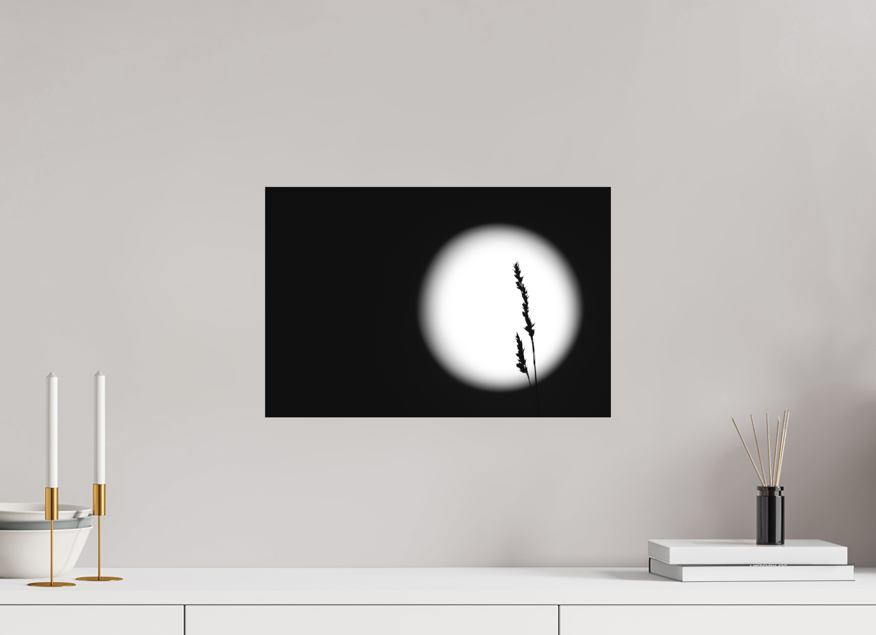 45 x 30 cm, Tirage anti reflets protégé - Sans bordures Lune incertaine