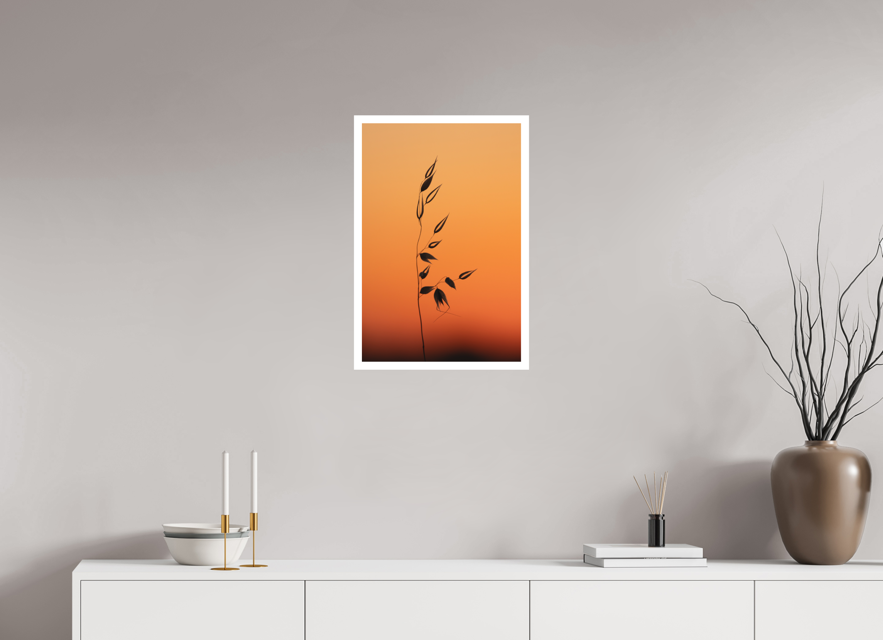 40 x 60 cm, Tirage anti reflets protégé - Bordures 2cm Tableau du soir