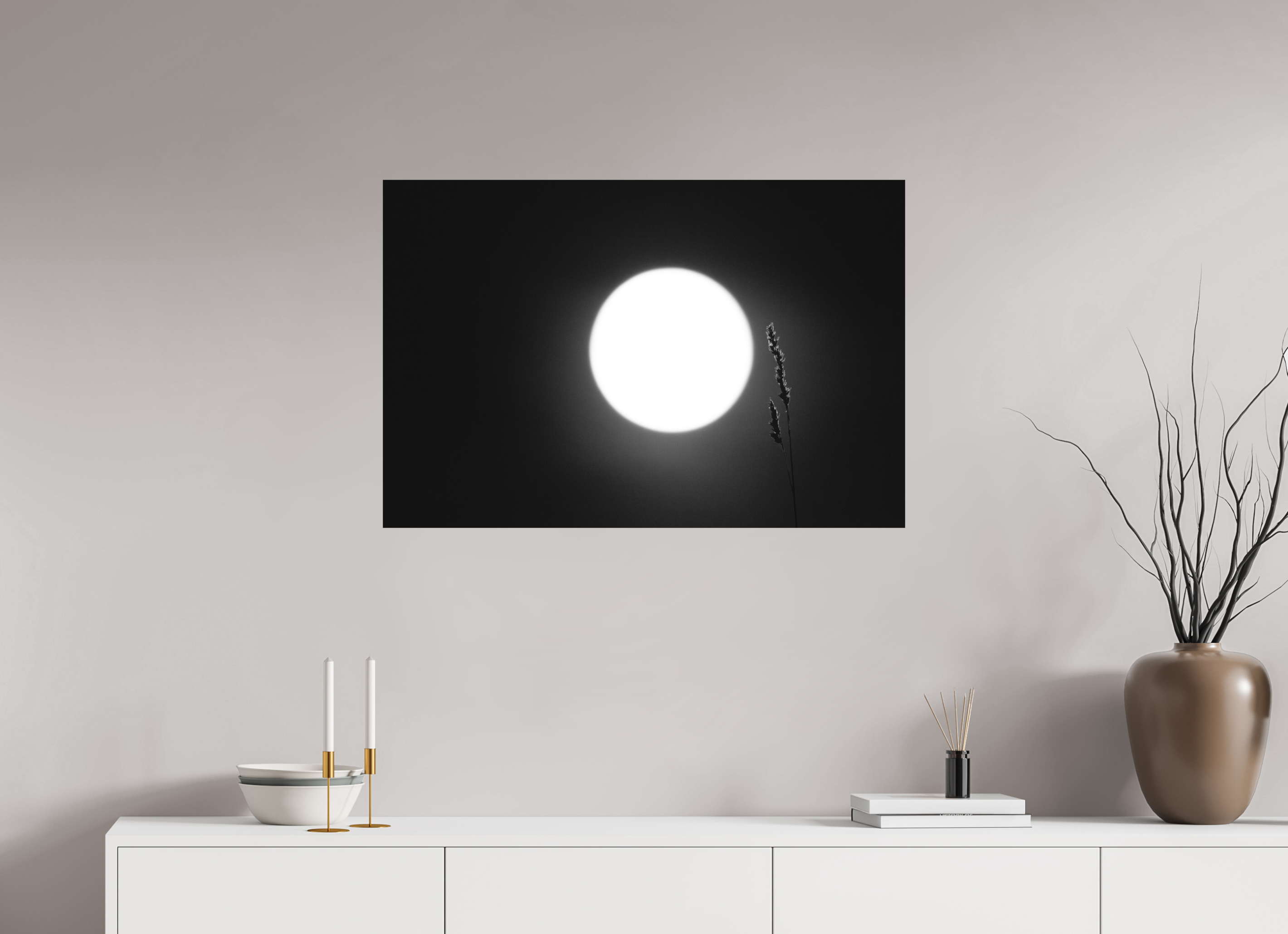 90 x 60 cm, Tirage anti reflets protégé - Sans bordures Lueur nocturne