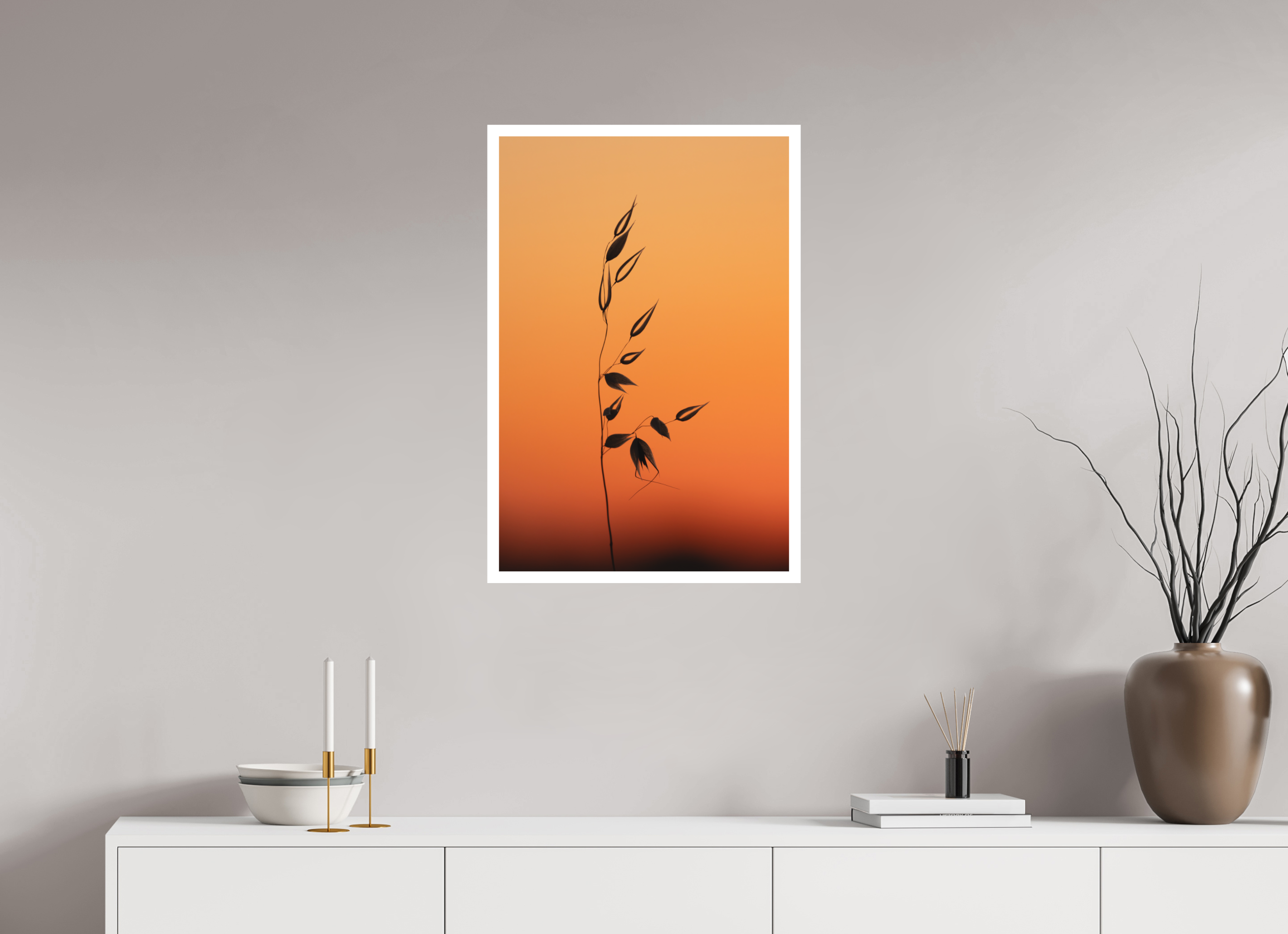 50 x 75 cm, Tirage anti reflets protégé - Bordures 2cm Tableau du soir