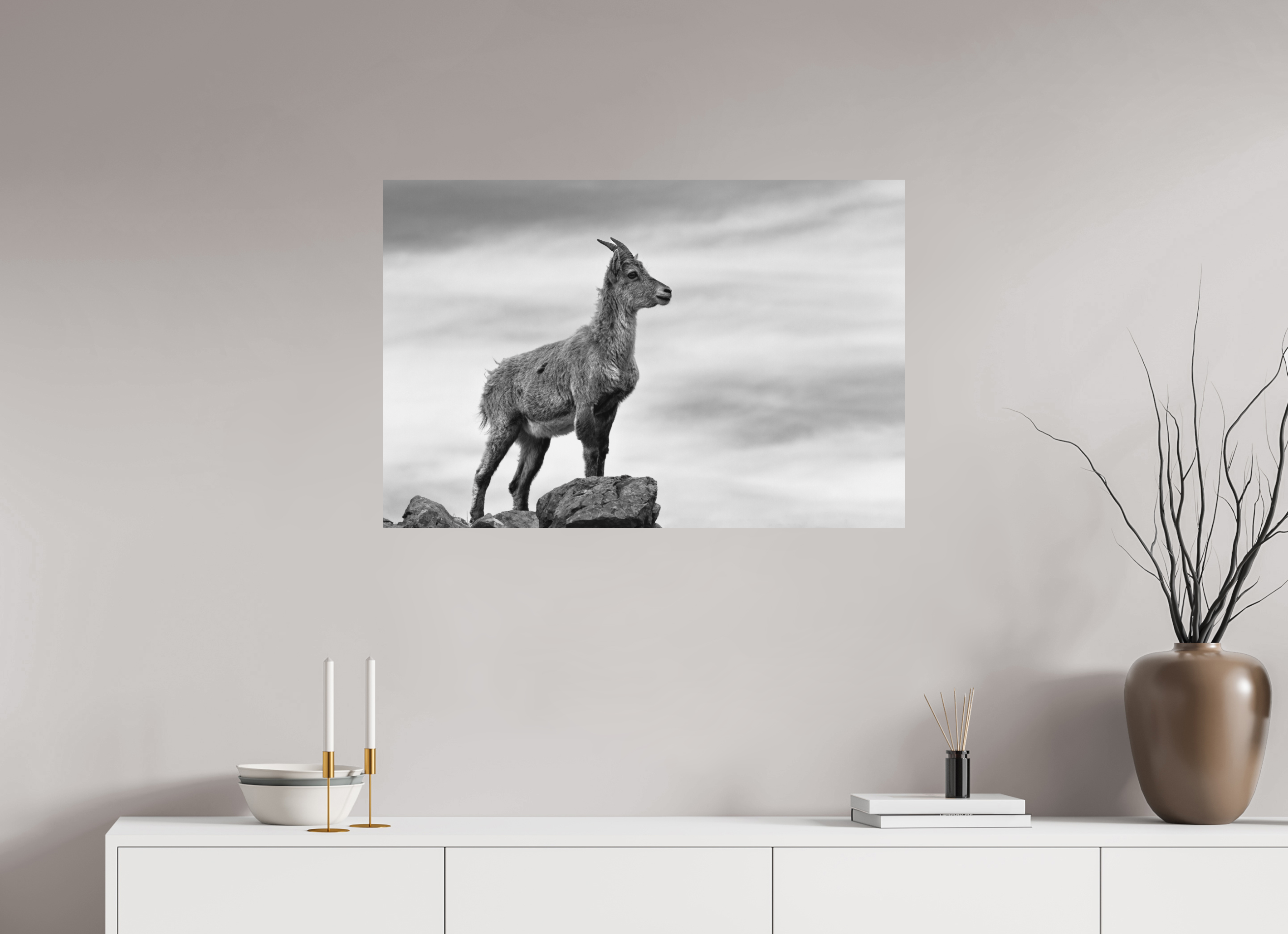 90 x 60 cm, Tirage anti reflets protégé - Sans bordures Fierté des sommets