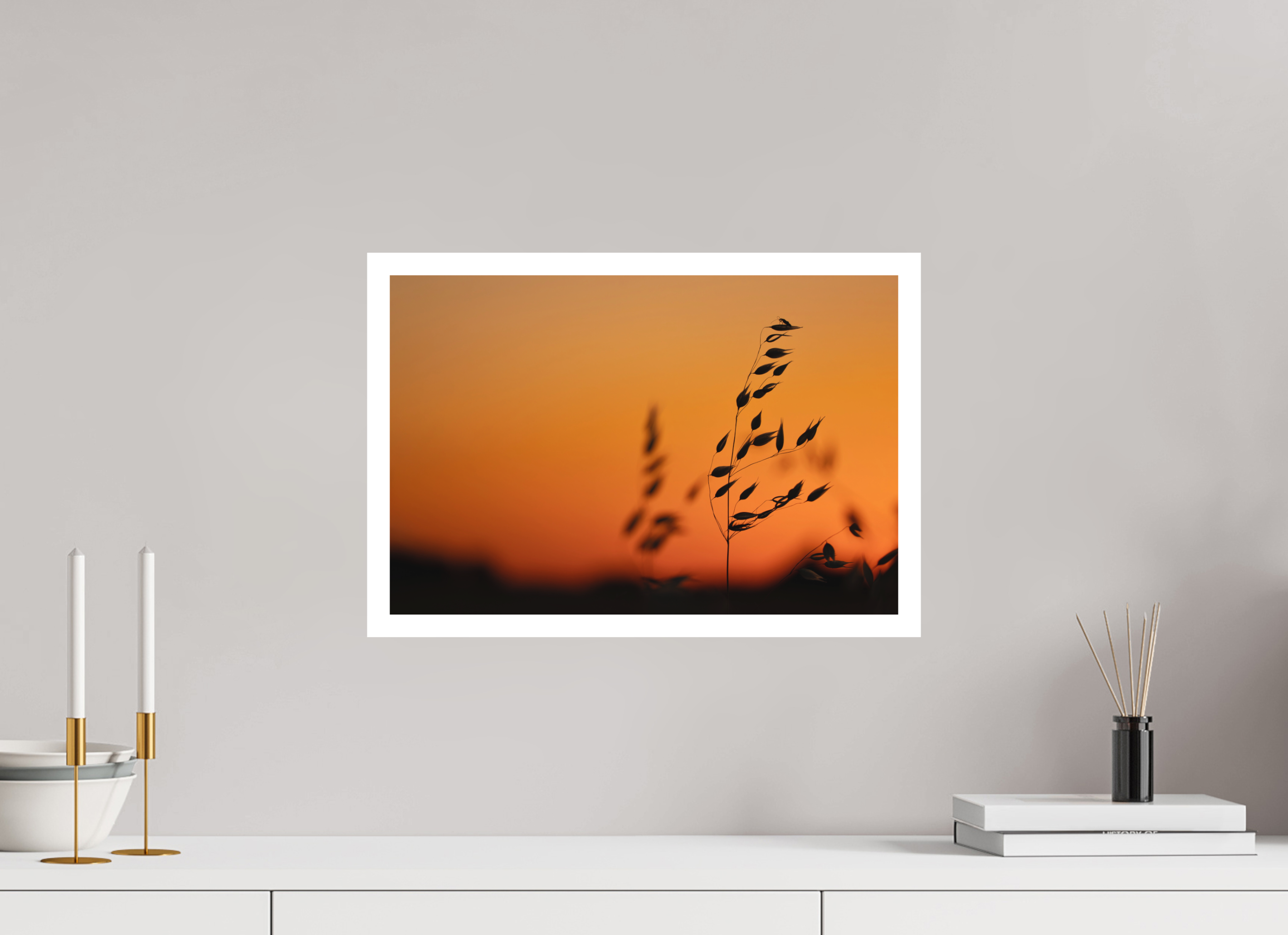 45 x 30 cm, Tirage anti reflets protégé - Bordures 2cm Au sommet de l’avoine