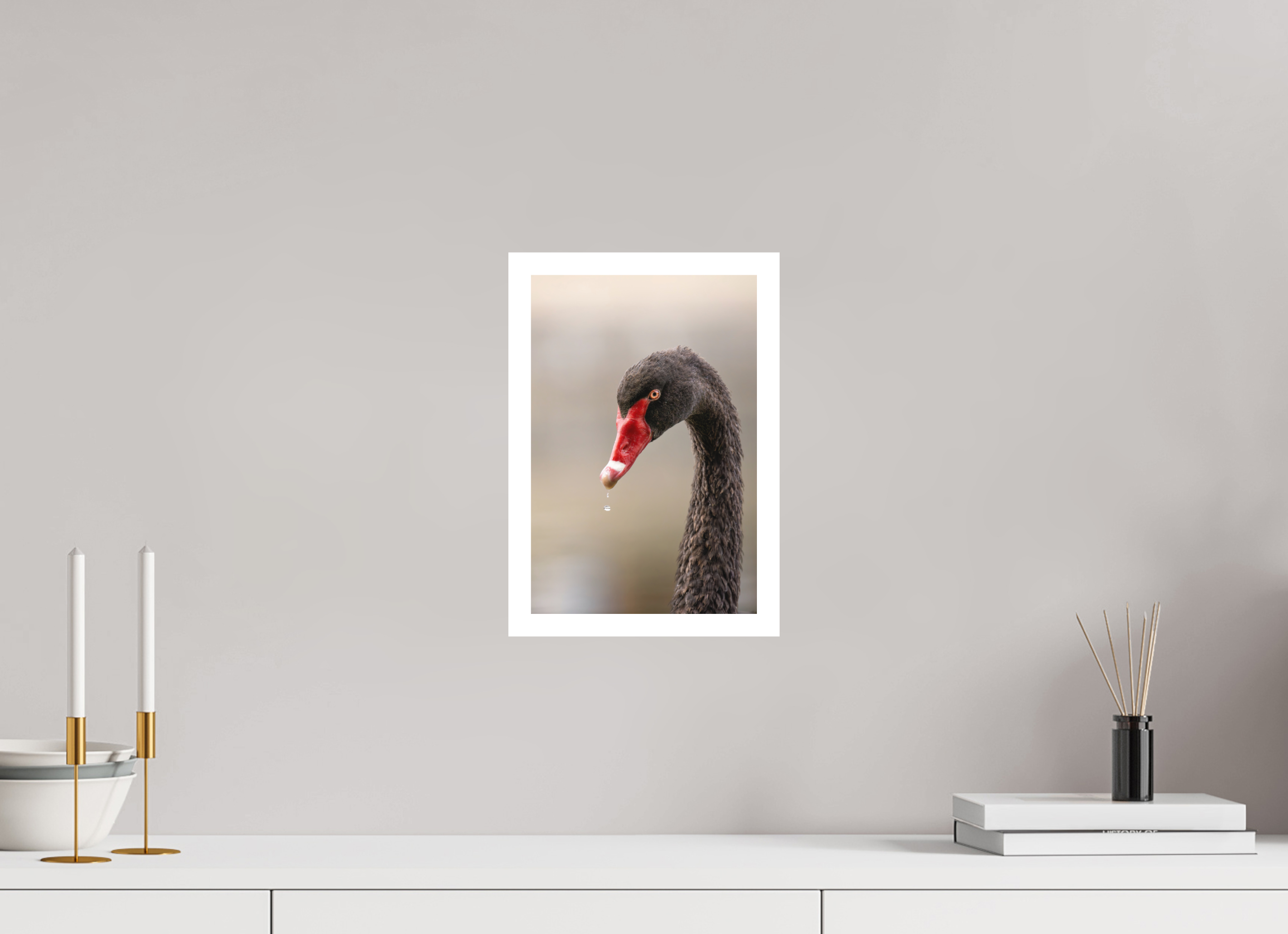 20 x 30 cm, Tirage anti reflets protégé - Bordures 2cm Goutte de vie